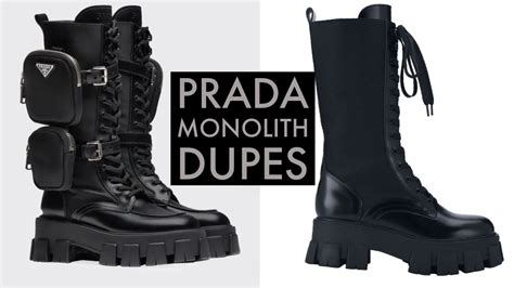 prada monolith dupes|prada boots dupe options.